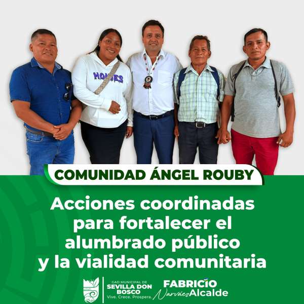 El alcalde Fabricio Narváez mantuvo una reunión de trabajo con Miguel Suamar, presidente del sector 13 de Mayo de la comunidad Guadalupe.